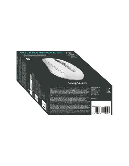 MX Anywhere 3S ratón mano derecha RF Wireless + Bluetooth Laser 8000 DPI MX Anywhere 3S ratón mano derecha RF Wireless + Bluetooth Laser 8000 DPI