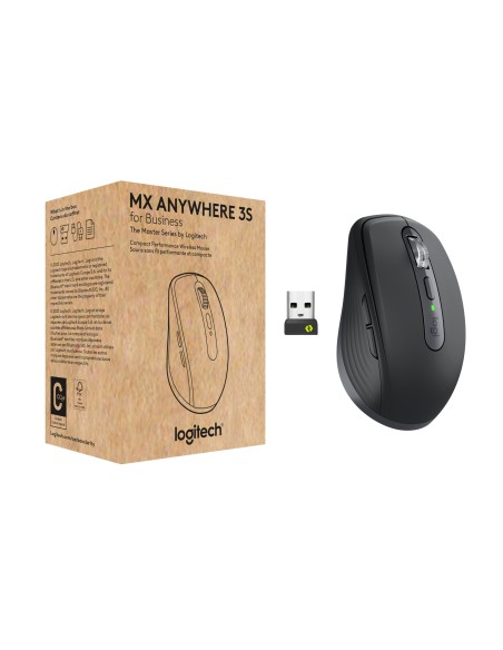 MX Anywhere 3S for Business ratón mano derecha RF Wireless + Bluetooth Laser 8000 DPI MX Anywhere 3S for Business ratón mano derecha RF Wireless + Bluetooth Laser 8000 DPI