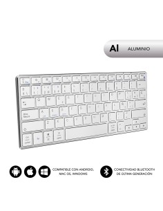 Teclado Wireless Bluetooth Aluminio Advance Compact Silver