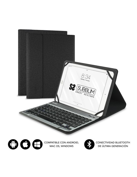 Funda con Teclado KEYTAB PRO BLUETOOTH 10,1" Black Funda con Teclado KEYTAB PRO BLUETOOTH 10,1" Black