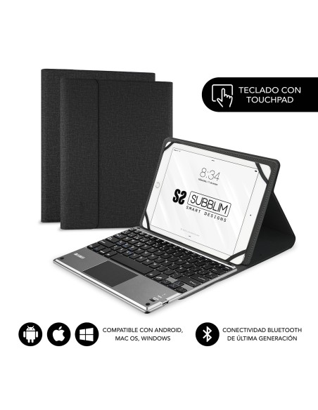 Funda con Teclado KEYTAB PRO BLUETOOTH 10,1" TOUCHPAD Black Funda con Teclado KEYTAB PRO BLUETOOTH 10,1" TOUCHPAD Black