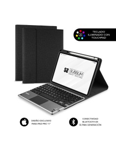 Funda con Teclado Retroiluminado KEYTAB Pro BL BT Touchpad Ipad Pro 11 2020 Black