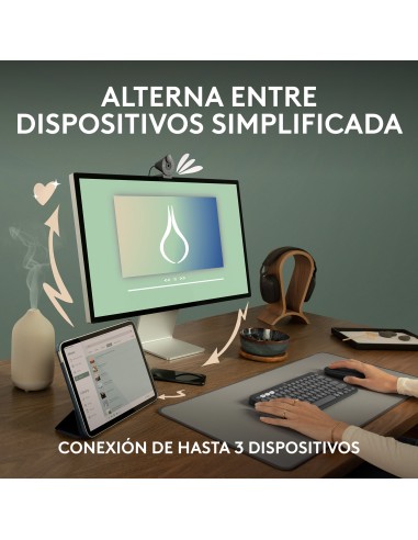 Pebble 2 M350s ratón Ambidextro RF Wireless + Bluetooth Óptico 4000 DPI