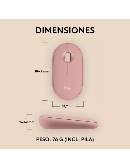 Pebble 2 M350s ratón Ambidextro RF Wireless + Bluetooth Óptico 4000 DPI Pebble 2 M350s ratón Ambidextro RF Wireless + Bluetooth Óptico 4000 DPI