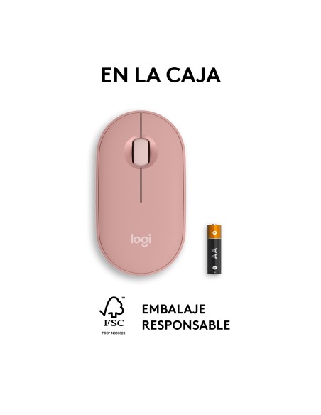 Pebble 2 M350s ratón Ambidextro RF Wireless + Bluetooth Óptico 4000 DPI Pebble 2 M350s ratón Ambidextro RF Wireless + Bluetooth Óptico 4000 DPI