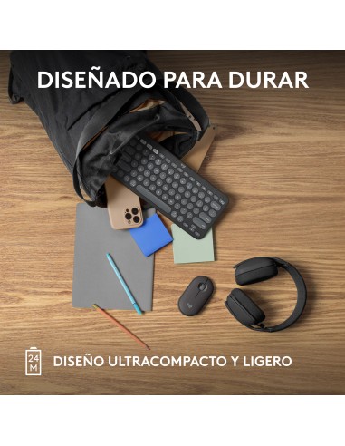 Pebble 2 M350s ratón Ambidextro RF Wireless + Bluetooth Óptico 4000 DPI