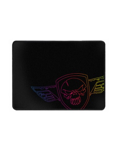 Darkskull - XL Alfombrilla de ratón para juegos Negro, Azul, Rojo, Amarillo