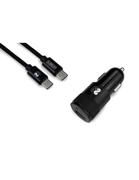 SUBCHG-5CPD11 cargador de dispositivo móvil Smartphone Negro Encendedor de cigarrillos, USB Carga rápida Auto