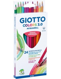 Estuche 24 lapices colores giotto colors 30 aquarell