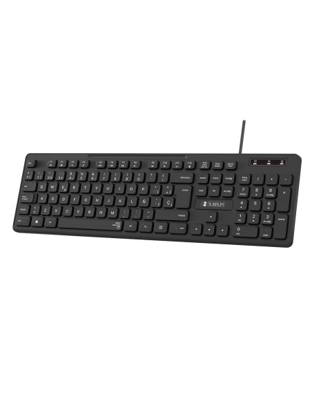 Teclado Ergonómico Business Slim Silencioso con cable USB