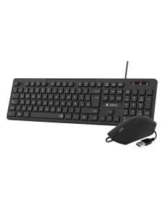 Teclado Ergonómico y ratón Combo Business Slim Silencioso con cable USB