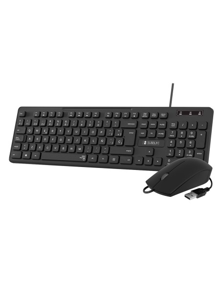 Teclado Ergonómico y ratón Combo Business Slim Silencioso con cable USB Teclado Ergonómico y ratón Combo Business Slim Silencioso con cable USB