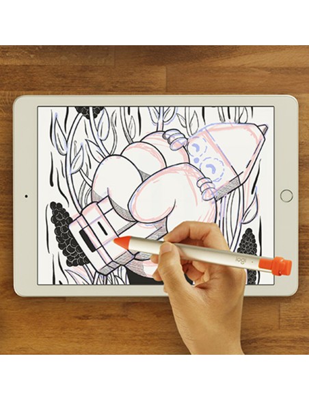 Crayon lápiz digital 20 g Naranja, Blanco