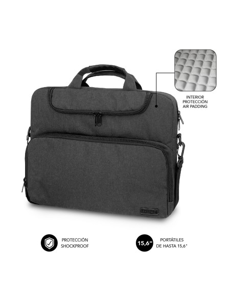 Maletín Ordenador Air Padding Laptop bag 15,6" Gris Oscuro