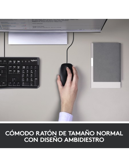 Desktop MK120 teclado Ratón incluido USB QWERTY Español Negro Desktop MK120 teclado Ratón incluido USB QWERTY Español Negro