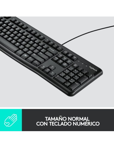 Desktop MK120 teclado Ratón incluido USB QWERTY Español Negro