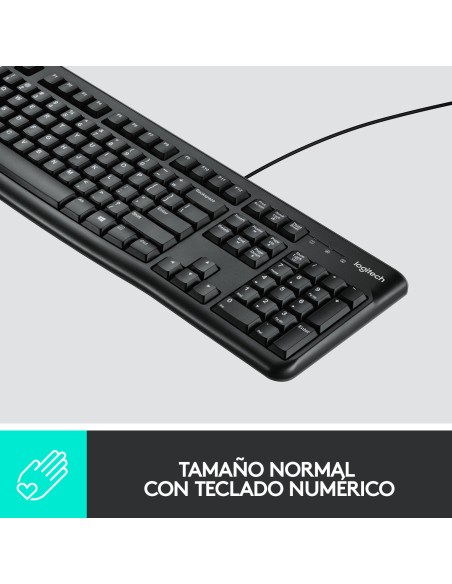 Desktop MK120 teclado Ratón incluido USB QWERTY Español Negro Desktop MK120 teclado Ratón incluido USB QWERTY Español Negro
