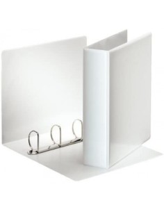 CARPETA CANGURO A4 4 ANILLAS 50MM MIXTAS COLOR BLANCO