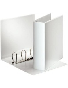 CARPETA CANGURO A4 4 ANILLAS 60MM MIXTAS COLOR BLANCO