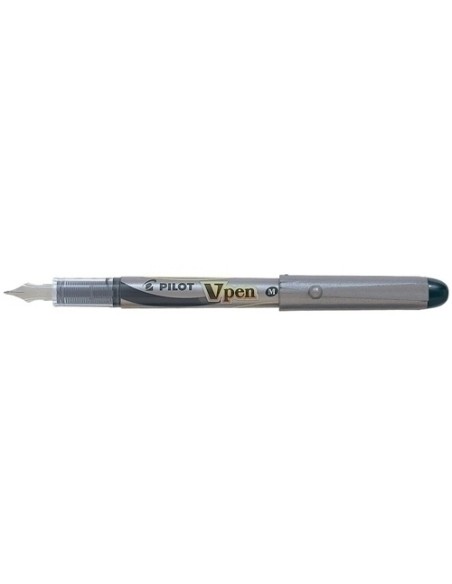 PLUMA PILOT V-PEN SILVER tinta NEGRA