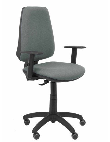 Silla Elche CP bali gris medio brazos regulables ruedas de parqué