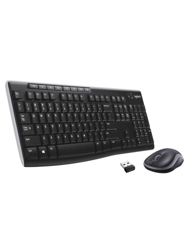 Wireless Combo MK270 teclado Ratón incluido USB QWERTY Español Negro