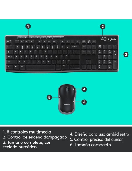 Wireless Combo MK270 teclado Ratón incluido USB QWERTY Español Negro Wireless Combo MK270 teclado Ratón incluido USB QWERTY Español Negro