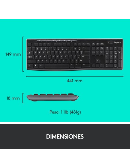 Wireless Combo MK270 teclado Ratón incluido USB QWERTY Español Negro Wireless Combo MK270 teclado Ratón incluido USB QWERTY Español Negro