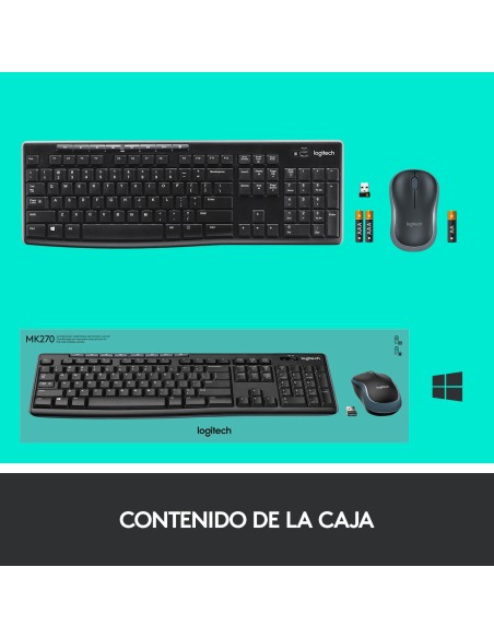 Wireless Combo MK270 teclado Ratón incluido USB QWERTY Español Negro Wireless Combo MK270 teclado Ratón incluido USB QWERTY Español Negro