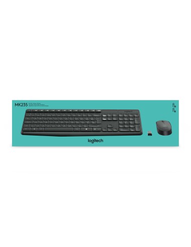 MK235 teclado Ratón incluido USB QWERTY Español Gris