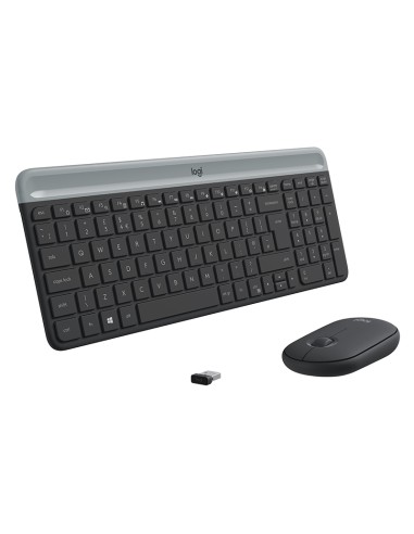 MK470 teclado Ratón incluido RF inalámbrico QWERTY Español Grafito
