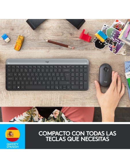MK470 teclado Ratón incluido RF inalámbrico QWERTY Español Grafito MK470 teclado Ratón incluido RF inalámbrico QWERTY Español Grafito
