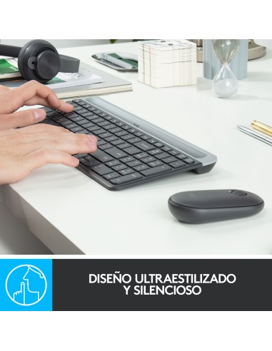 MK470 teclado Ratón incluido RF inalámbrico QWERTY Español Grafito