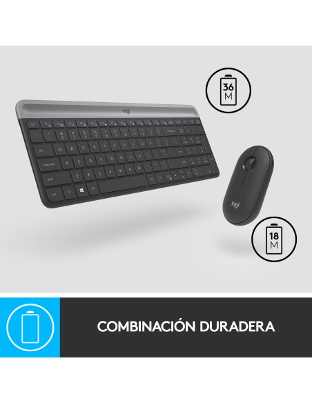 MK470 teclado Ratón incluido RF inalámbrico QWERTY Español Grafito MK470 teclado Ratón incluido RF inalámbrico QWERTY Español Grafito