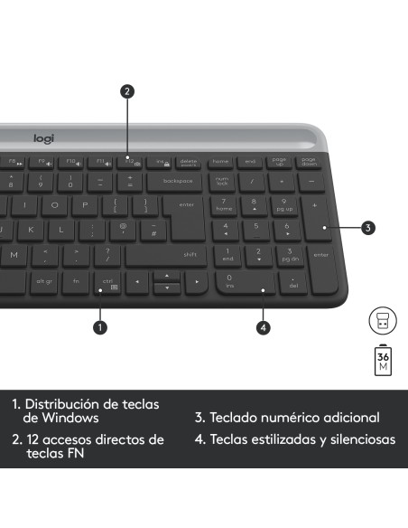 MK470 teclado Ratón incluido RF inalámbrico QWERTY Español Grafito MK470 teclado Ratón incluido RF inalámbrico QWERTY Español Grafito