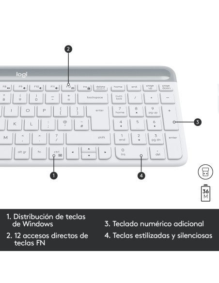MK470 teclado Ratón incluido RF inalámbrico Español Blanco MK470 teclado Ratón incluido RF inalámbrico Español Blanco