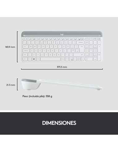 MK470 teclado Ratón incluido RF inalámbrico Español Blanco