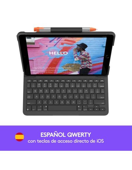 Slim Folio Grafito Bluetooth QWERTY Español Slim Folio Grafito Bluetooth QWERTY Español