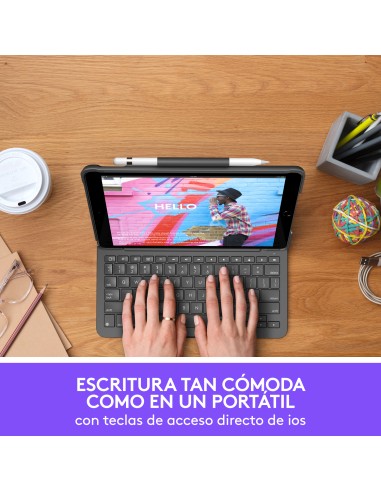 Slim Folio Grafito Bluetooth QWERTY Español