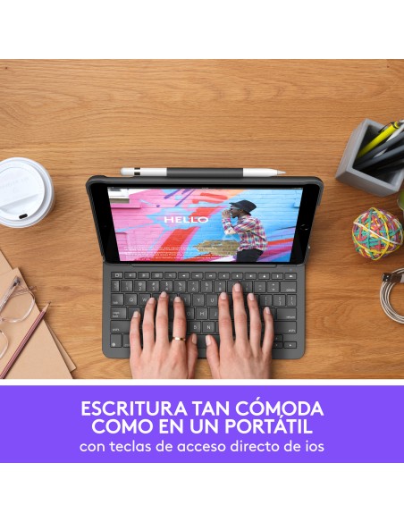 Slim Folio Grafito Bluetooth QWERTY Español Slim Folio Grafito Bluetooth QWERTY Español