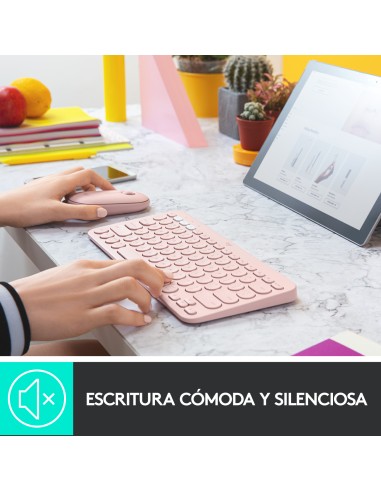 K380 Multi-Device teclado Bluetooth QWERTY Español Rosa