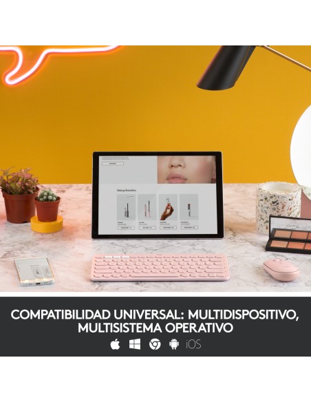 K380 Multi-Device teclado Bluetooth QWERTY Español Rosa K380 Multi-Device teclado Bluetooth QWERTY Español Rosa