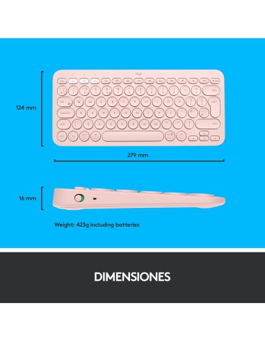 K380 Multi-Device teclado Bluetooth QWERTY Español Rosa