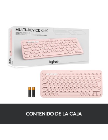 K380 Multi-Device teclado Bluetooth QWERTY Español Rosa
