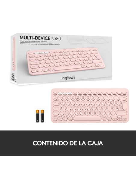 K380 Multi-Device teclado Bluetooth QWERTY Español Rosa K380 Multi-Device teclado Bluetooth QWERTY Español Rosa