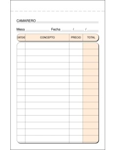 TALONARIO CAMAREROS BOLSILLO TRIPL. LOAN