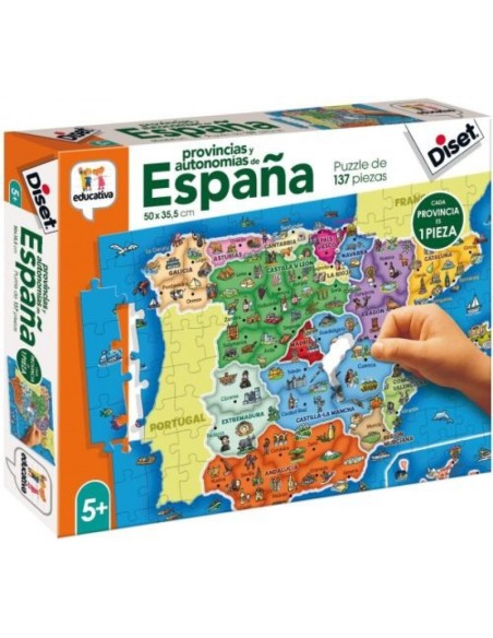 PROVINCIAS Y AUTONOMIAS DE ESPANA PUZZLE 137 PIEZAS