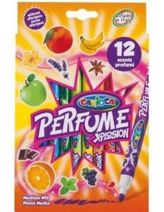 Estuche 12 rotuladores carioca perfume xplosion lavables punta media