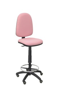 Taburete Ayna bali rosa pálido ruedas de parqué