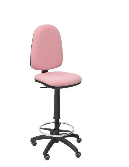 Taburete Ayna bali rosa pálido ruedas de parqué